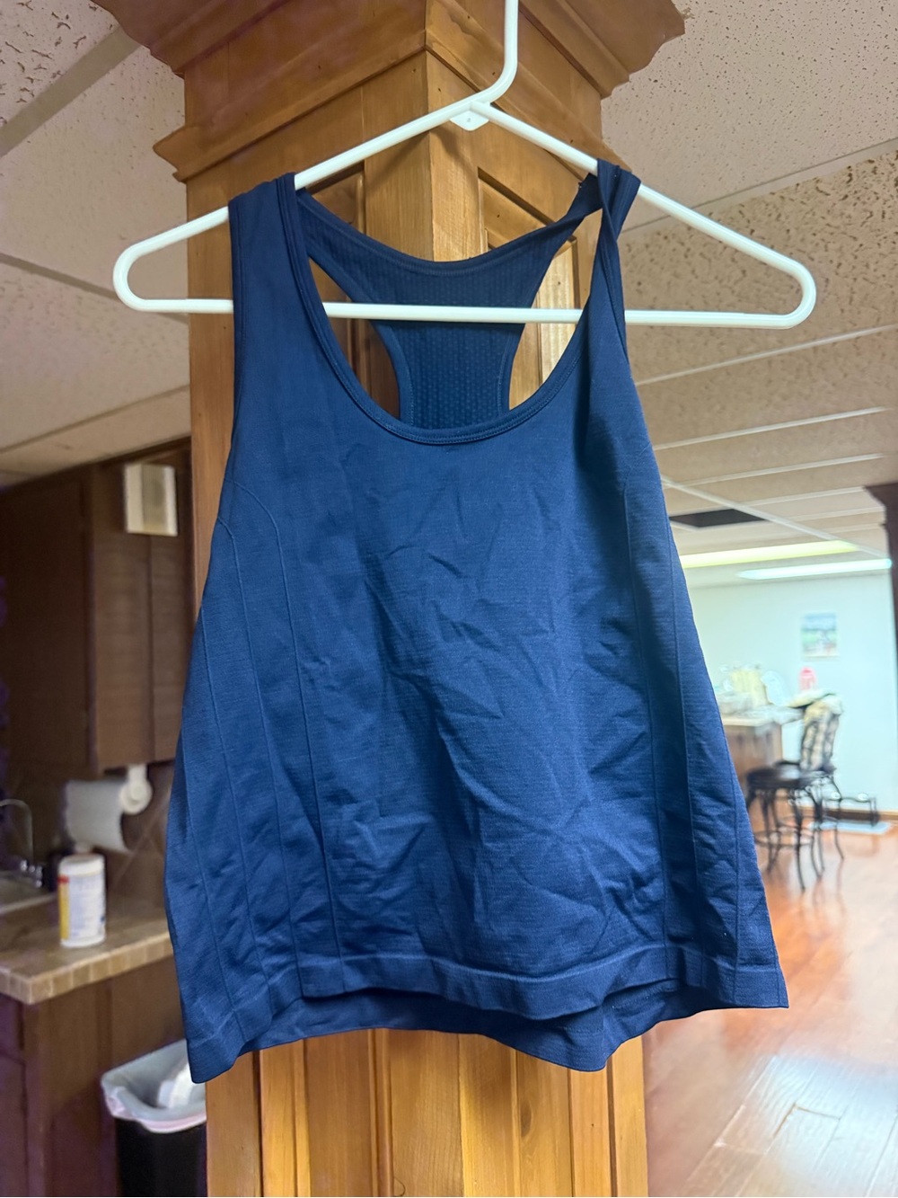 SHEIN Navy Racerback Athletic Tank Top